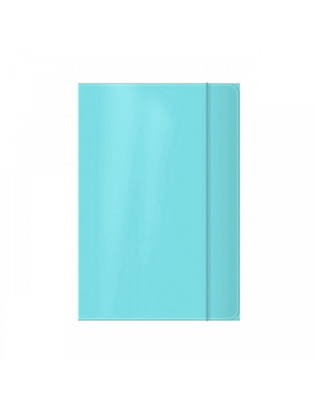 Mapa carton Office Cover, plastifiata, cu elastic, A4, albastru pal