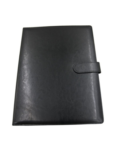 Mapa conferinta CNX 809, A4, imitatie piele, negru, cu clipboard si inchidere magnetica
