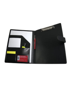 Mapa conferinta CNX 809, A4, imitatie piele, negru, cu clipboard si inchidere magnetica 2