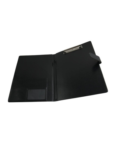 Mapa conferinta CNX 809, A4, imitatie piele, negru, cu clipboard si inchidere magnetica