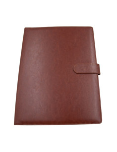 Mapa conferinta CNX 809, A4, imitatie piele, maro, cu clipboard si inchidere magnetica