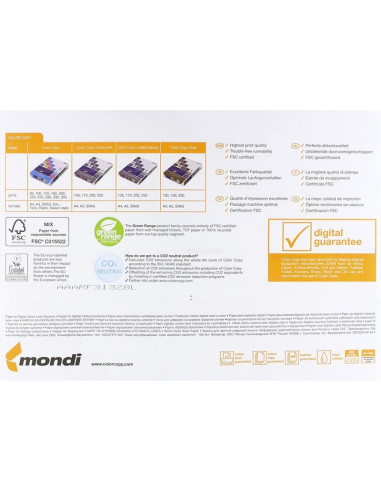 Hartie copiator A4 Mondi Color Copy, 160g/mp, top 250 coli
