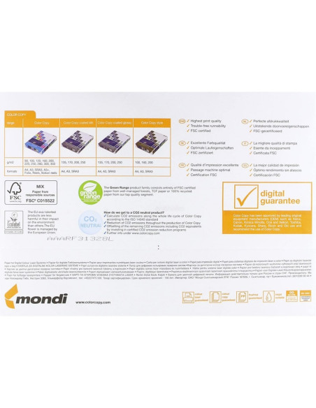 Hartie copiator A4 Mondi Color Copy, 160g/mp, top 250 coli