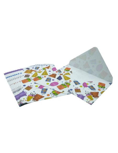 Plic color CNX, 130x180mm, 120g, model party, set 10 buc