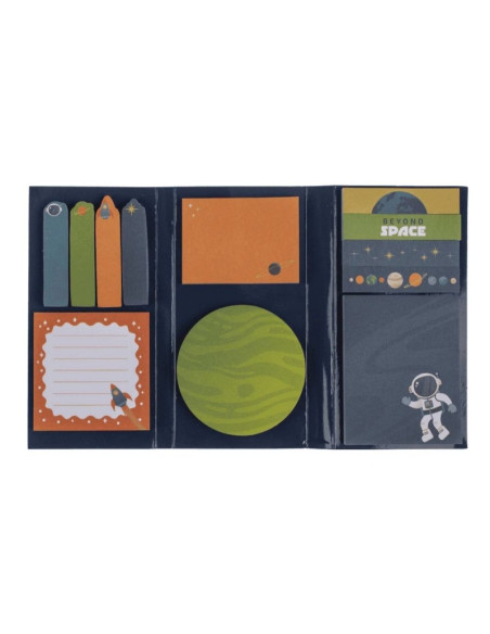 Notes adeziv index Out of the blue 29/2771 / 35896, model spatiu, 6 dimensiuni,12 modele, carticica