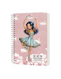 Blocnotes A6 Drasca, 60 file, 120g, velin, cu spira, 10.5x14.8cm, clara 900900166