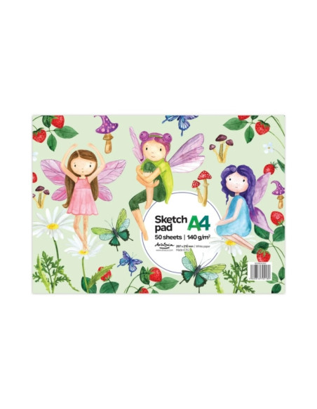 Blocnotes A4 Drasca, 50 file, 140g, lipit, 29.7x21cm, glued feiries 900900282