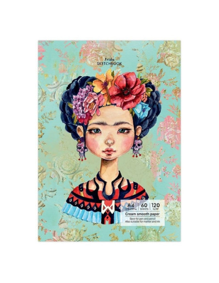 Blocnotes A5 Drasca, 60 file, 120g, lipit, 14.8x21cm, frida 900900233