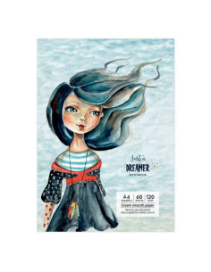 Blocnotes A5 Drasca, 60 file, 120g, lipit, 14.8x21cm, just a dreamer 900900234
