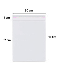 Punga PVC, 30X41cm, 0.4 microni, cu clapeta adeziva