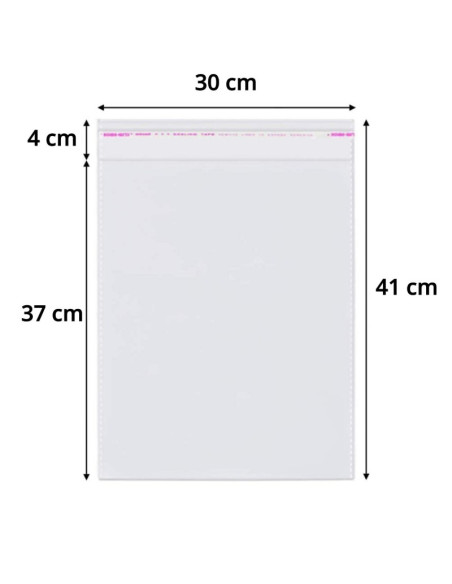 Punga PVC, 30X41cm, 0.4 microni, cu clapeta adeziva