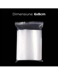 Punga ziplock OFFICE-COVER, 6x8cm, 10 microni, plastic transparent, set 500 buc