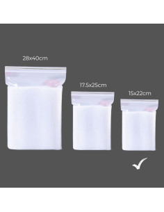 Punga zip OFFICE-COVER, 15x22cm, plastic transparent, set 100 buc