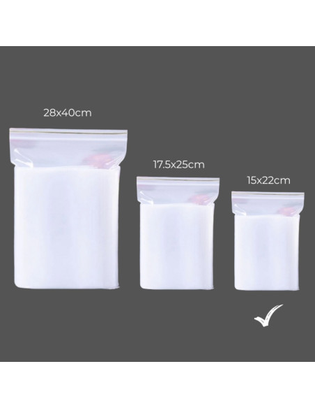 Punga zip OFFICE-COVER, 15x22cm, plastic transparent, set 100 buc