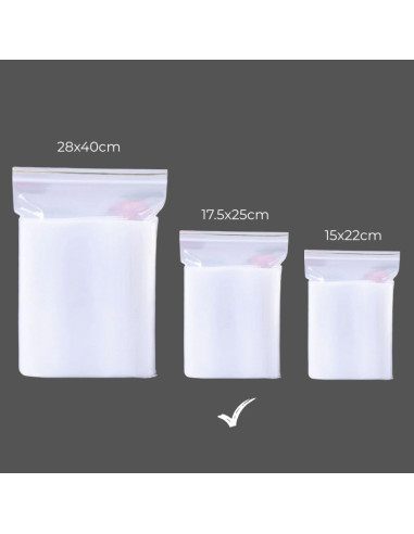 Punga zip OFFICE-COVER, 17.5x25cm, 10 microni, plastic transparent, set 100 buc