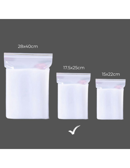 Punga zip OFFICE-COVER, 17.5x25cm, 10 microni, plastic transparent, set 100 buc