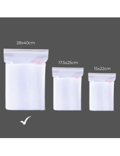 Punga zip OFFICE-COVER, 28x40cm, 10 microni, plastic transparent, set 100 buc