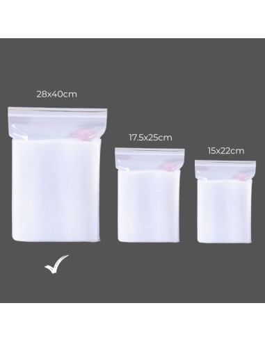 Punga zip OFFICE-COVER, 28x40cm, 10 microni, plastic transparent, set 100 buc