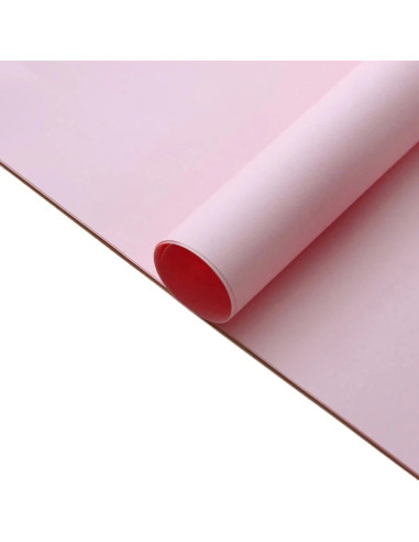 Hartie ambalat pentru cadou roz, model flori, 380x500cm, set 10 coli