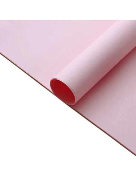 Hartie ambalat pentru cadou roz, model flori, 380x500cm, set 10 coli