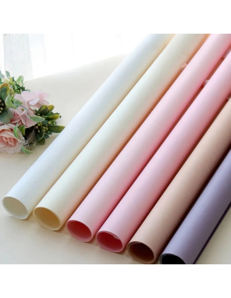Hartie ambalat pentru cadou roz, model flori, 380x500cm, set 10 coli