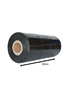 Folie stretch automata neagra, 16kg, tub2kg, 14kg folie, 23mic, 500mm