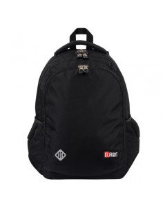 Ghiozdan St.Majewski St.Right Black, 46cm, 3 compartimente, 2 buzunare, negru