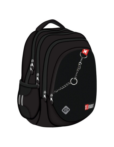 Ghiozdan St.Majewski St. Right X White, 42cm, 4 compartimente, BP06, 683398