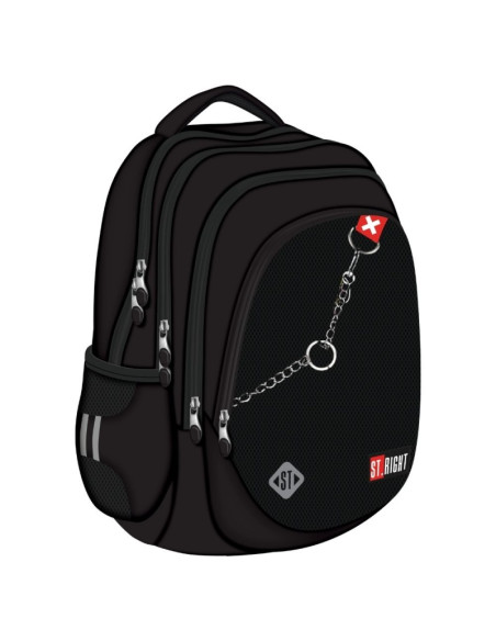 Ghiozdan St.Majewski St. Right X White, 42cm, 4 compartimente, BP06, 683398