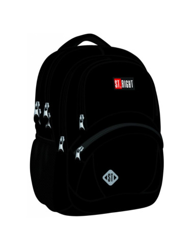 Ghiozdan St.Majewski St. Right St. Black, 42cm, 4 compartimente, BP05, 674594