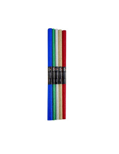 Hartie creponata Colorarte M01, 25x50cm, diverse culori metalizate, set 5 role