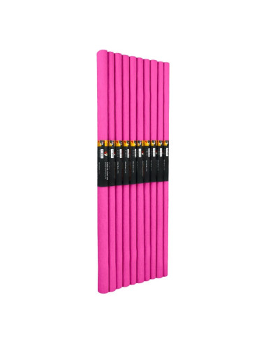 Hartie creponata Colorarte C14, 50x200cm, roz intens, set 10 role