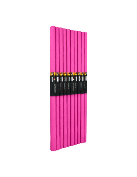 Hartie creponata Colorarte C14, 50x200cm, roz intens, set 10 role
