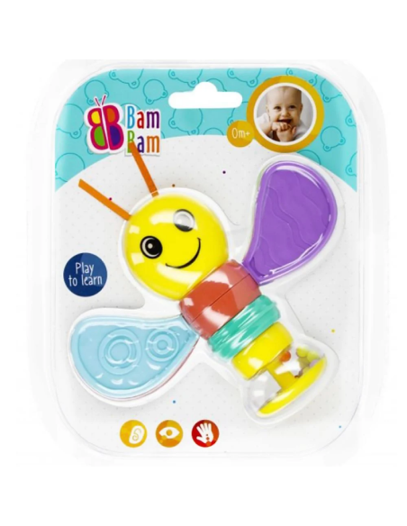 Jucarie bebelusi zornaitoare - albina - Bam Bam 515060, 0+ luni