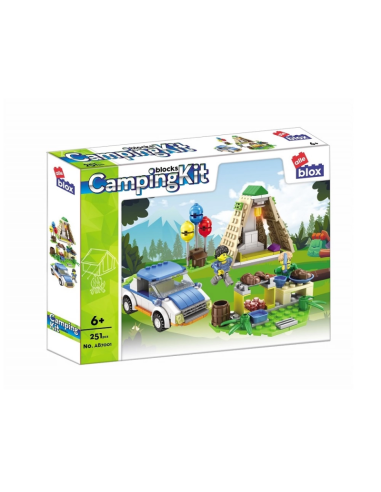 Set de constructie Alleblox Camping Kit - zona de campare - AB7001 / 478245, 251 piese, 6+