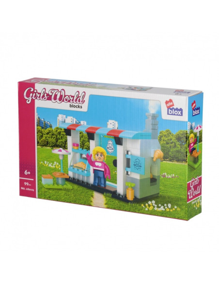 Set de constructie Alleblox Girls World - stand de brutarie - AB6025 / 547905, 99 piese, 6+