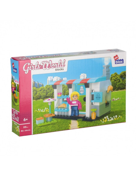 Set de constructie Alleblox Girls World - stand de brutarie - AB6025 / 547905, 99 piese, 6+