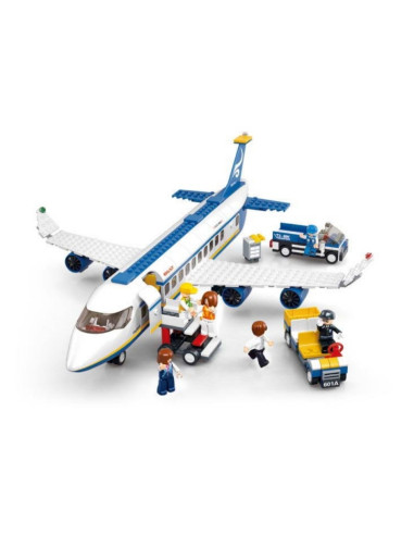 Joc de constructie Avion, pvc, Sluban M38-B0366, 463 piese, 42.5x33x6.7cm