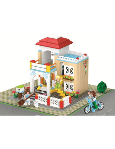 Joc de constructie Dulce casa, pvc, Sluban M38-B0533, 380 piese, 38x28.5x6.7cm