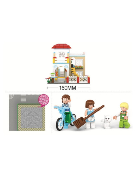 Joc de constructie Dulce casa, pvc, Sluban M38-B0533, 380 piese, 38x28.5x6.7cm