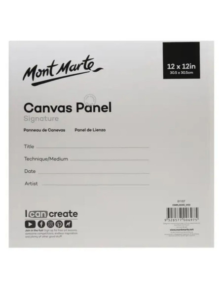 Panza pictura 30.5x30.5cm, Mont Marte, CMPL3030, 3mm x 2buc/set (carton panzat)