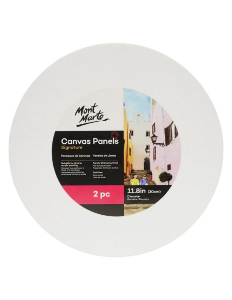 Panza pictura 30x30cm, Mont Marte, CMPR0030, rotunda, 3mm x 2buc/set, (carton panzat)