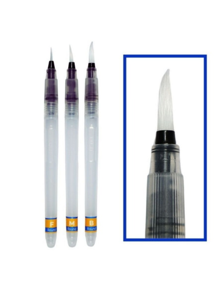 Pensula Mont Marte MPB0095, varf rotund, F ( 3mm ) pentru acuarele apa, set 1 bucata