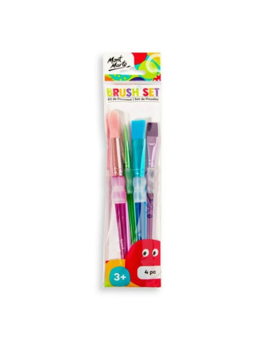 Pensula Mont Marte MMKC0221, diferite varfuri, pentru acuarele, set 4 bucata