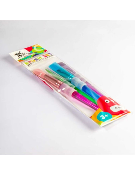 Pensula Mont Marte MMKC0221, diferite varfuri, pentru acuarele, set 4 bucata