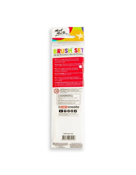 Pensula Mont Marte MMKC0221, diferite varfuri, pentru acuarele, set 4 bucata