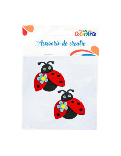 Accesorii creatie - buburuza fetru, set 2 buc, 6x6.5cm, Colorarte, MTCR-EA238