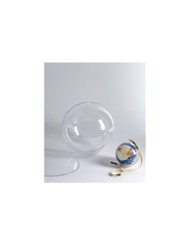 Accesorii creatie - glob cu divizor plastic, transparent, 10cm, Colorarte