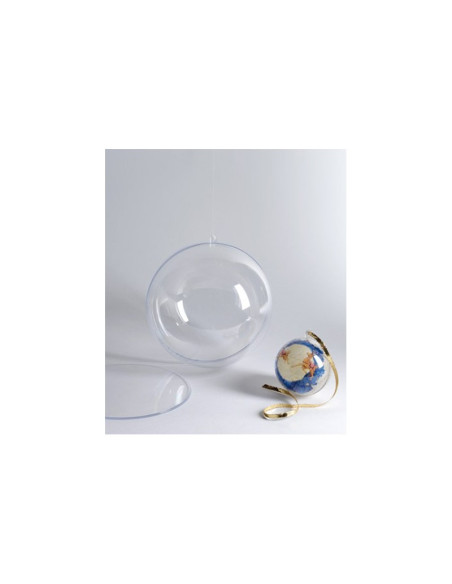 Accesorii creatie - glob cu divizor plastic, transparent, 10cm, Colorarte
