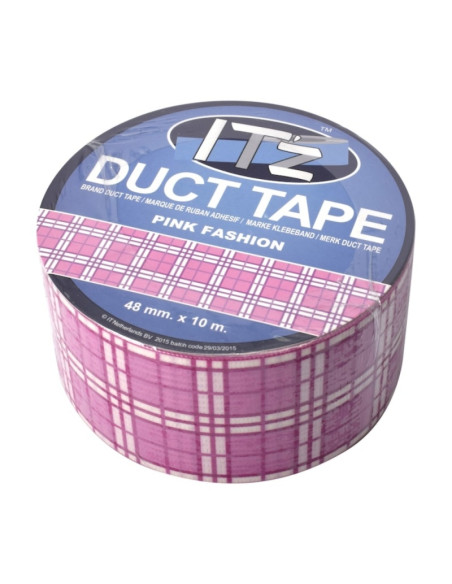 Banda adeziva decorativa, 48mm x 10m, ITZ DucTape 04, Pink Fashion 02049